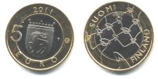 5 Евро Финляндия 2011 провинция Аландские острова