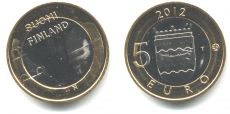 5 Евро Финляндия 2012 соборы Хельсинки