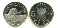 5 Евро Финляндия 2015 Бобёр