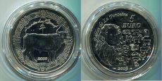 5 Евро Франция 2009 Год Быка