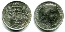 Латвия 5 Лат 1929 год   