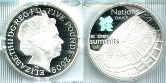 Великобритания 5 Фунтов 2009 Олимпиада в Лондоне