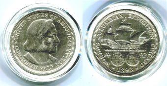 Пол доллара 50 центов США 1893 год, Колумб