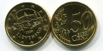 Словакия 50 Центов 2009 Регулярная