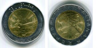 Италия 500 Лир 1983 год 