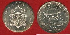 Ватикан 500 Лир 1963 Sede Vacante   